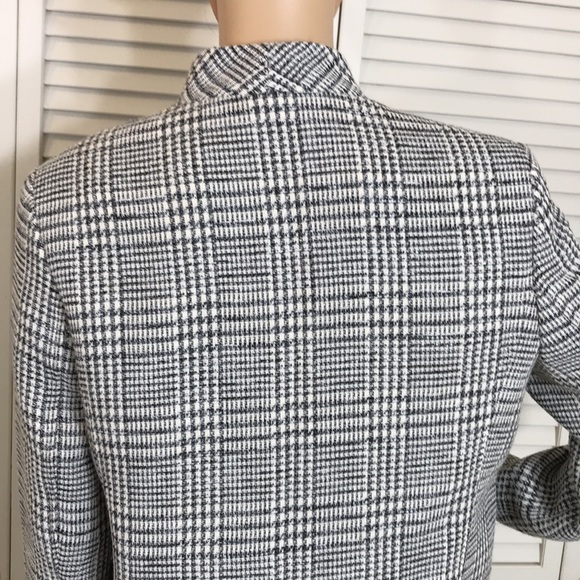 Club Monaco Wool Blend Glen Plaid Blazer Size 8 - Picture 10 of 15